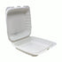 MINERAL FILLED HINGED BOX -  8X8"" ONE COMPARTMENT WHITE