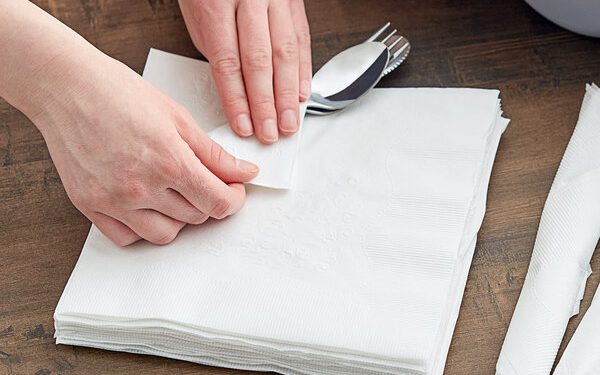 LUNCH NAPKIN - 12X12 1 PLY WHITE