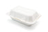 BAGASSE BURGER BOX - 9"X6" ONE COMPARTMENT WHITE
