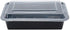 38 OZ BLACK INJECTION MOLD CONATINER (RECTANGLE)  38 OZ BLACK