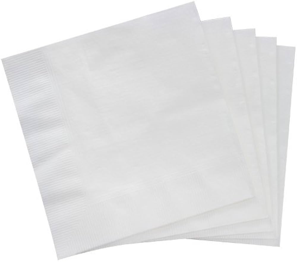 BEVERAGE NAPKIN - 09X09 1 PLY WHTE