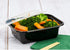 12 OZ BLACK INJECTION MOLD CONATINER (RECTANGLE)
