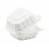 MINERAL FILLED HINGED BOX -  6"X6" ONE COMPARTMENT WHITE