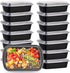 38 OZ BLACK INJECTION MOLD CONATINER (RECTANGLE)  38 OZ BLACK