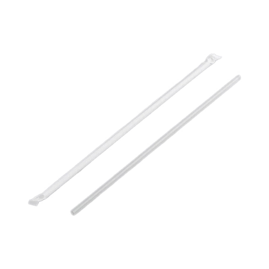 JUMBO STRAW 7.75 INCH CLEAR WRAPPED