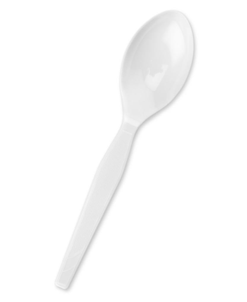 SPOON - MEDIUM WEIGHT  5.7" PP WHITE
