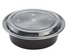 32 OZ BLACK INJECTION MOLD CONATINER (ROUND)