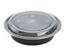 24 OZ BLACK INJECTION MOLD CONATINER (ROUND)