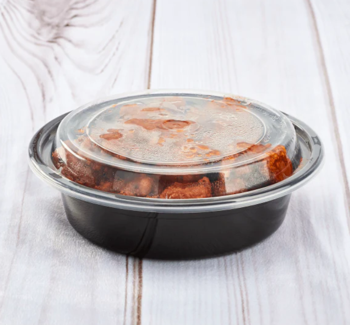 16 OZ BLACK INJECTION MOLD CONATINER (ROUND)