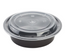 16 OZ BLACK INJECTION MOLD CONATINER (ROUND)