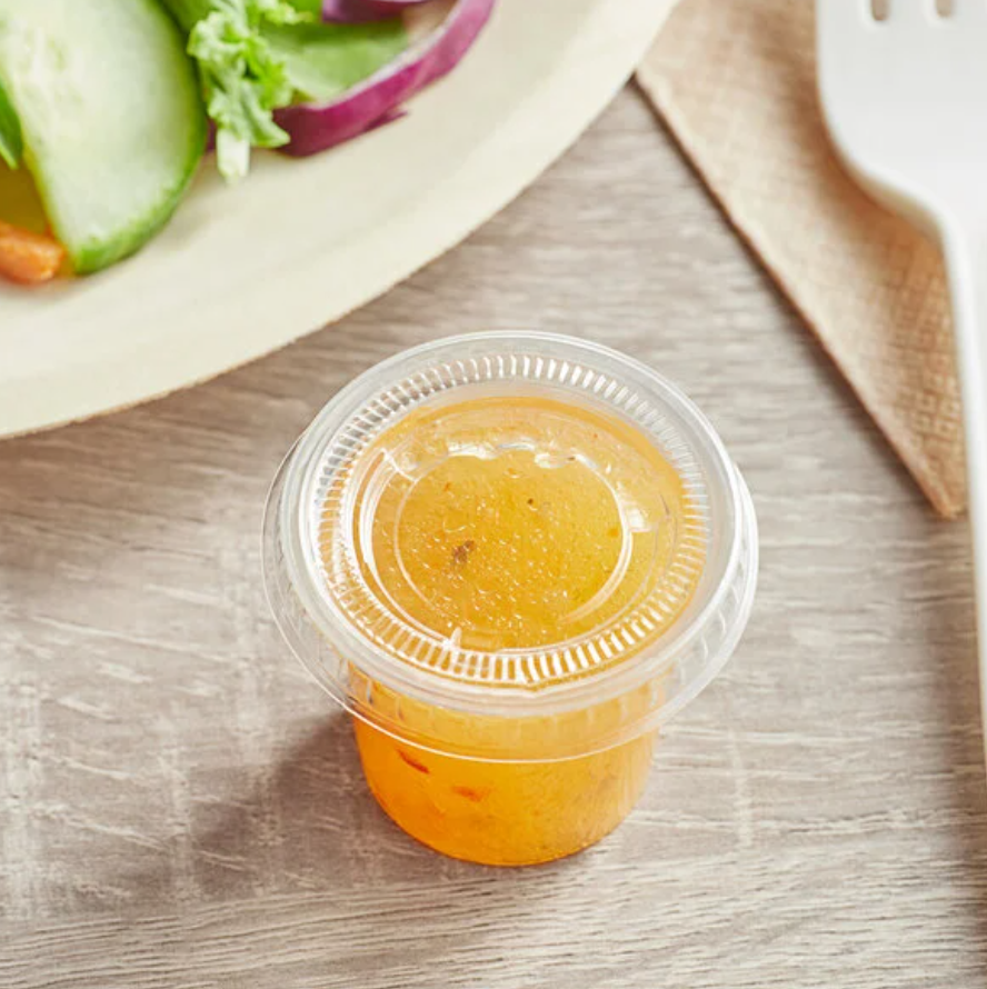 PORTION LID - 1 OZ CLEAR