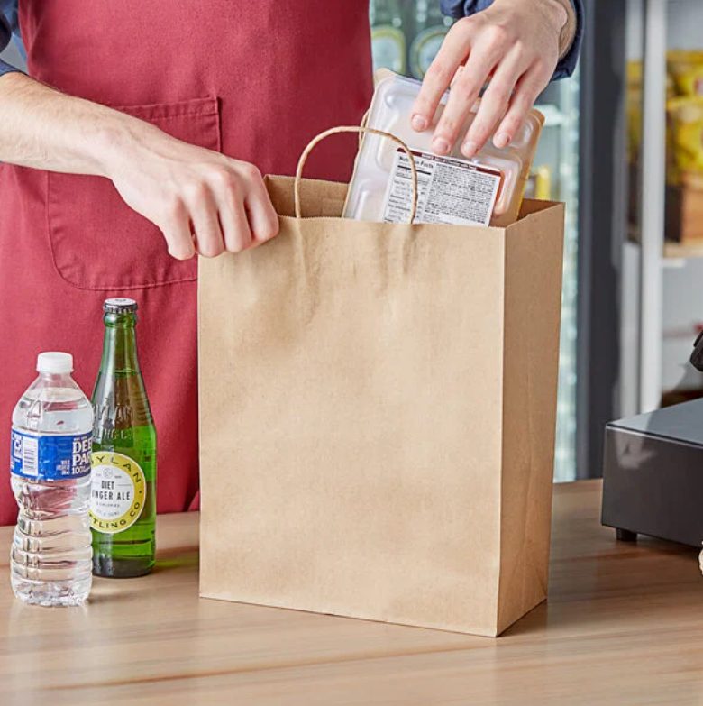 KRAFT BAG WITH HANDLE  CP04