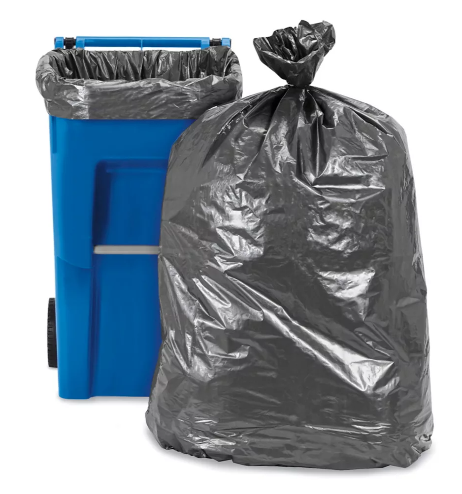 TRASH BAGS - HEAVY 60 GALLON 38X58 1.7 MIL BLACK