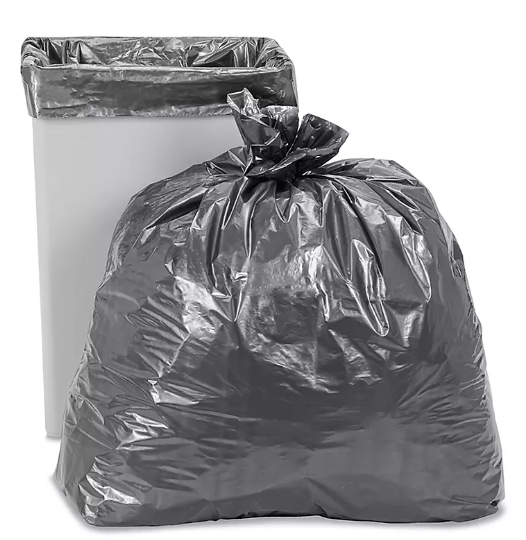 TRASH BAGS - HEAVY 45 GALLON 40X46 1.5 MIL BLACK