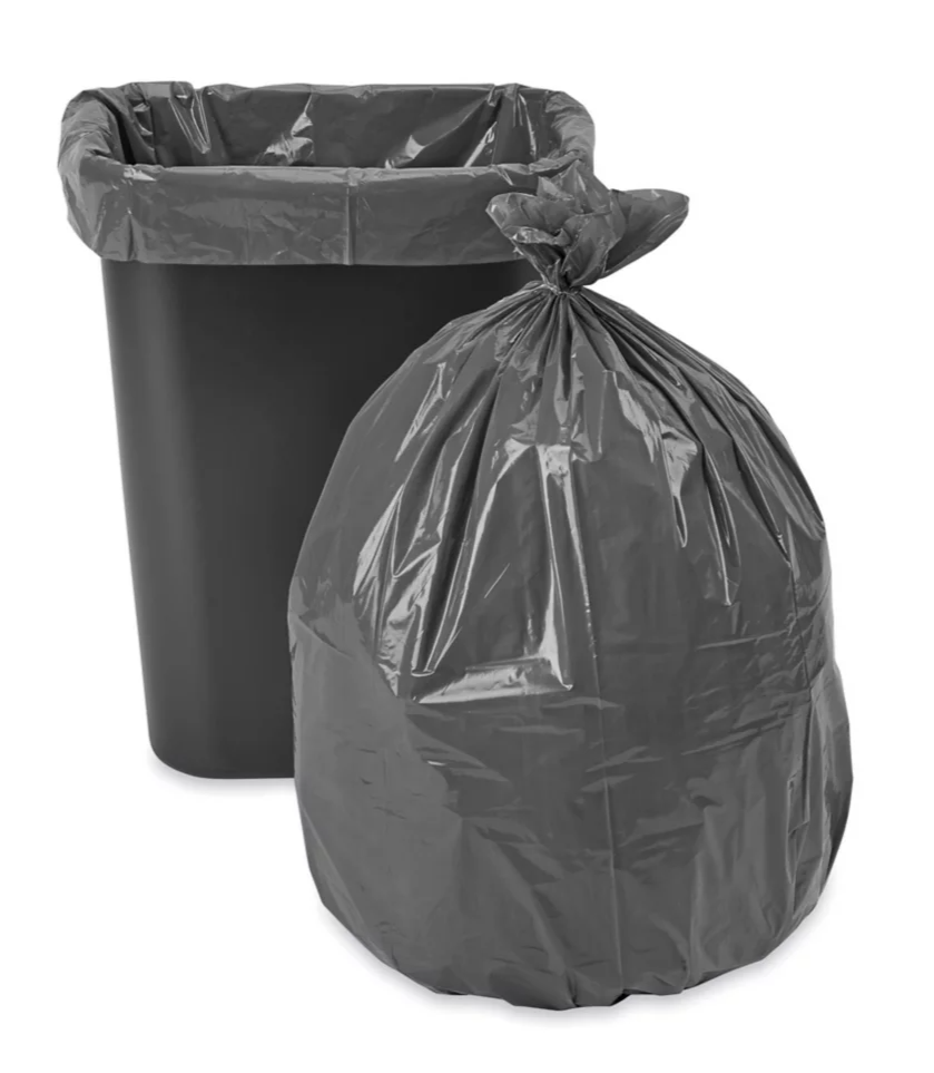 TRASH BAGS - 13 GALLON 24X32 0.8 MIL BLACK