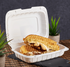 MINERAL FILLED HINGED BOX -  9"X6" ONE COMPARTMENT WHITE