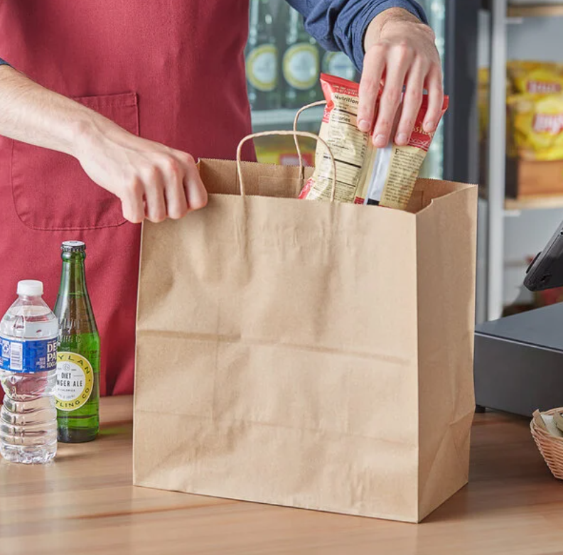 KRAFT BAG WITH HANDLE  CP06
