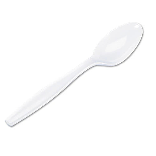 SPOON - HEAVY WEIGHT 6.3" PP WHITE