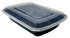 32 OZ BLACK INJECTION MOLD CONATINER (RECTANGLE)