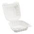 MINERAL FILLED HINGED BOX -  6"X6" ONE COMPARTMENT WHITE
